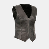 Zipper Front Braided Vest