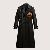 Men’s Halloween Jack-o’-lantern Pumpkin Trench Coat