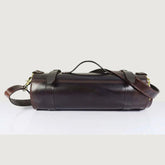 Leather Knife Roll Dark Brown