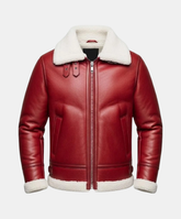 Christmas Leather Jacket Men – Red Santa Jacket