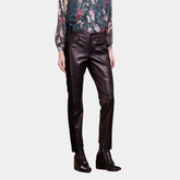 BLACK LAMB LEATHER PANTS