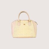 Mystique White Leather Handbag