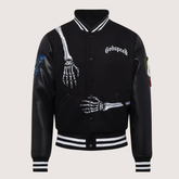 Men's Godspeed Skull Rod Black Bomber Halloween Jacket