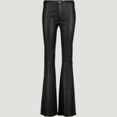 LOEWE WOMEN'S BLACK LEATHER PANTS