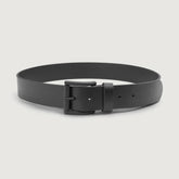 Allan Black Leather Casual Belt