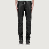 Drawstring Designer Leather Pants