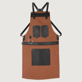 The West Midlands Brown Canvas Crossbody BBQ Apron