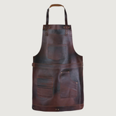 The Dorset Dark Brown Full Grain Leather Apron