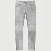 Harbor Gray Leather Biker Jeans