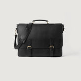 The Cristoph Black Leather Messenger Bag