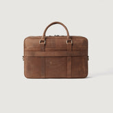 The Preston Vintage Tan Leather Briefcase