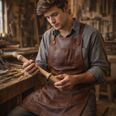 The Riding of Yorkshire Full Grain Tan Brown Apron
