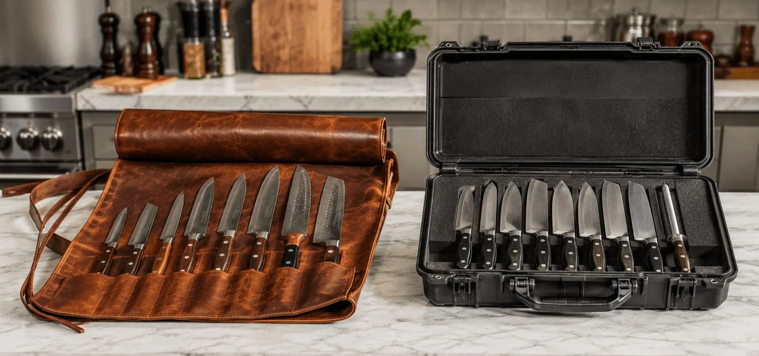 Leather Knife Roll vs Hard Knife Case