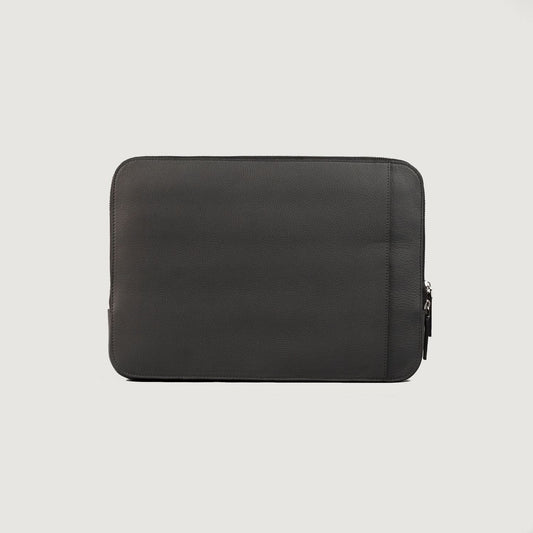 The Baxter Grey Leather Laptop Sleeve - Leather Clan
