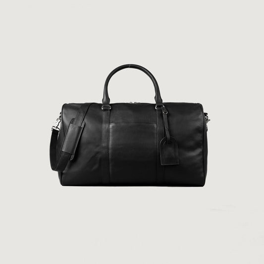The Darrio Black Leather Duffle Bag - Leather Clan