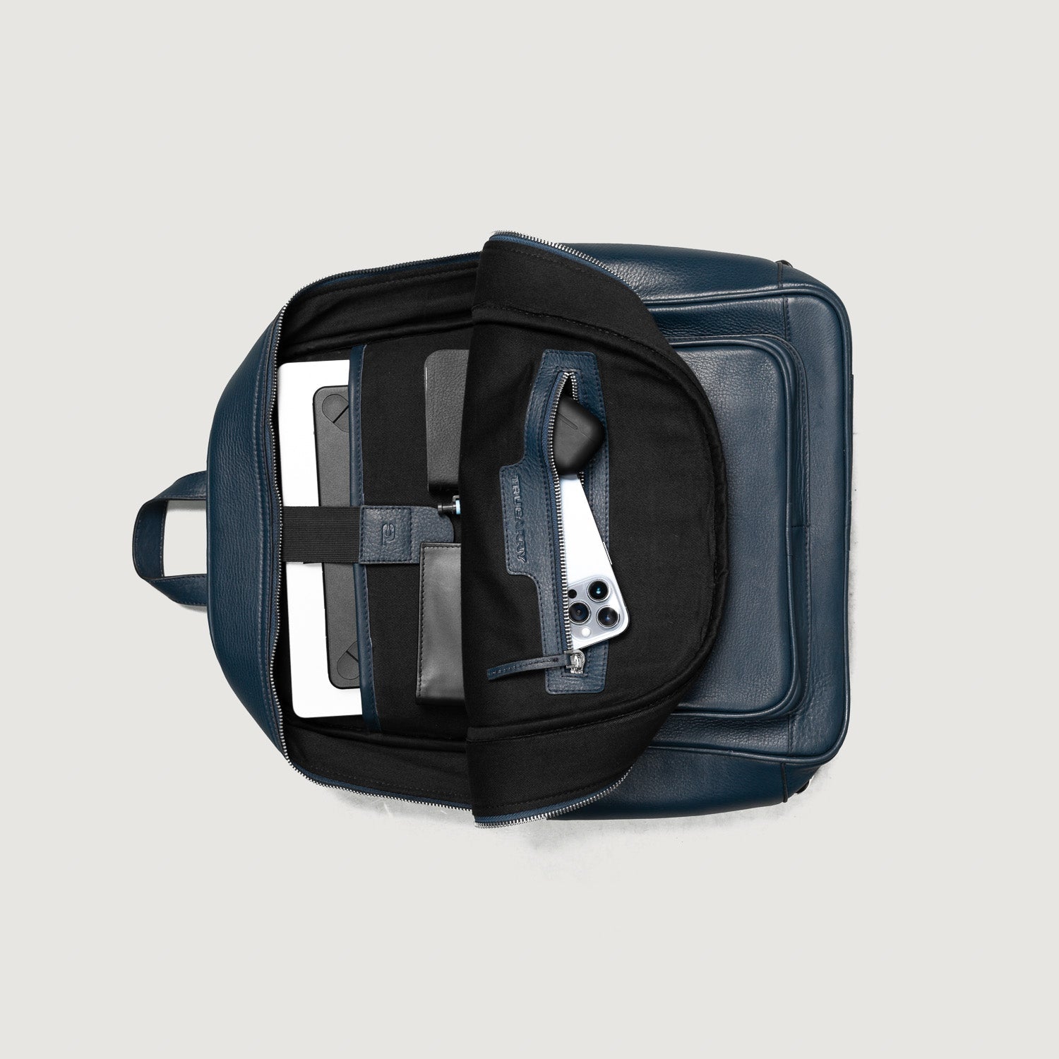 The Philos Midnight Blue Leather Backpack