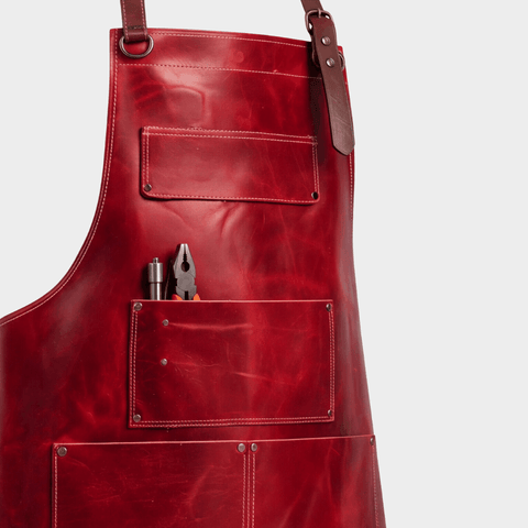 Prime Cut Red Butcher's Apron