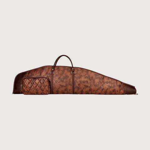 46 Inches Leather Rifle Case with Ammo Holder & Shoulder Strap