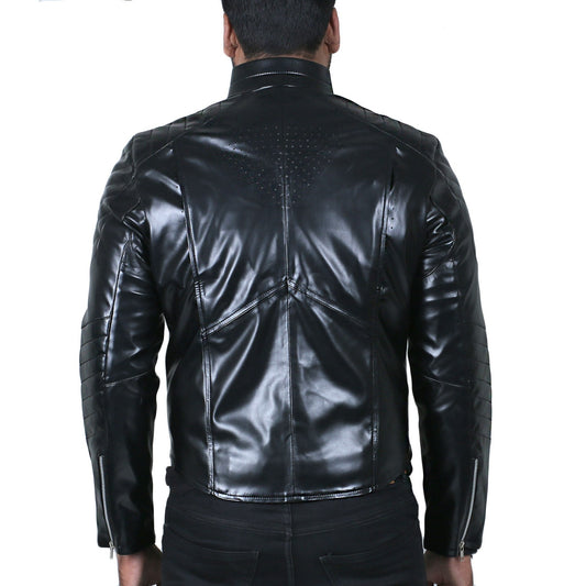 Leather Clan Superman Man of Steel Synthetic Leather Jacket (Fencing Jacket