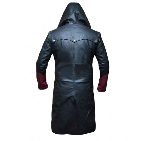 Leather Clan Men's Devil May Cry DMC 5 Dante Sheep Leather Coat (Long Coat)