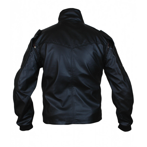Leather Clan Men's Captain America Winter Soldier Lambskin Leather Jacket (Fencing Jacket)