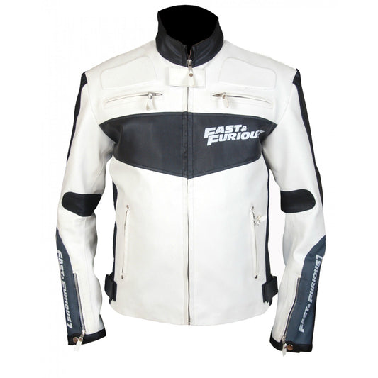 Leather Clan Men's Fast and Furious 7 Dominic Toretto Faux Leather Jacket (Fencing Jacket)