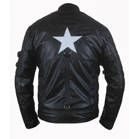 Leather Clan Men's Chris Evans Captain America Genuine Lambskin Leather Jacket (Fencing Jacket)