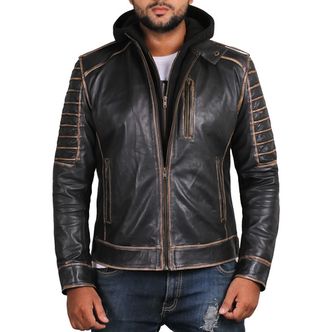 Leather Clan Men's Genuine Cow Ruboff Suicide Squad Joker Leather Jacket