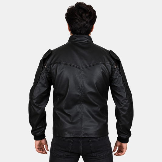 Leather Clan Men's Captain America Winter Soldier Lambskin Leather Jacket (Fencing Jacket)
