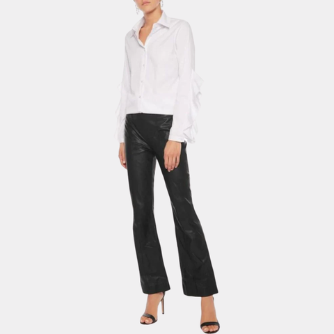 FAUX LEATHER SLIM PANTS