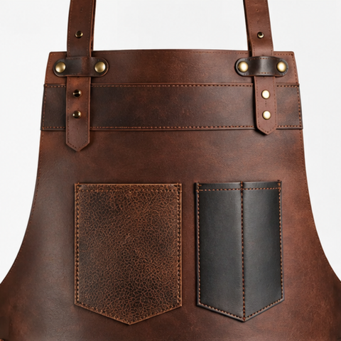 Ridgecraft Dark Brown Full Grain Woodworking Leather Apron