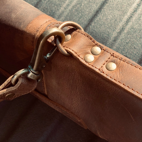 Tanned Leather Shotgun Case