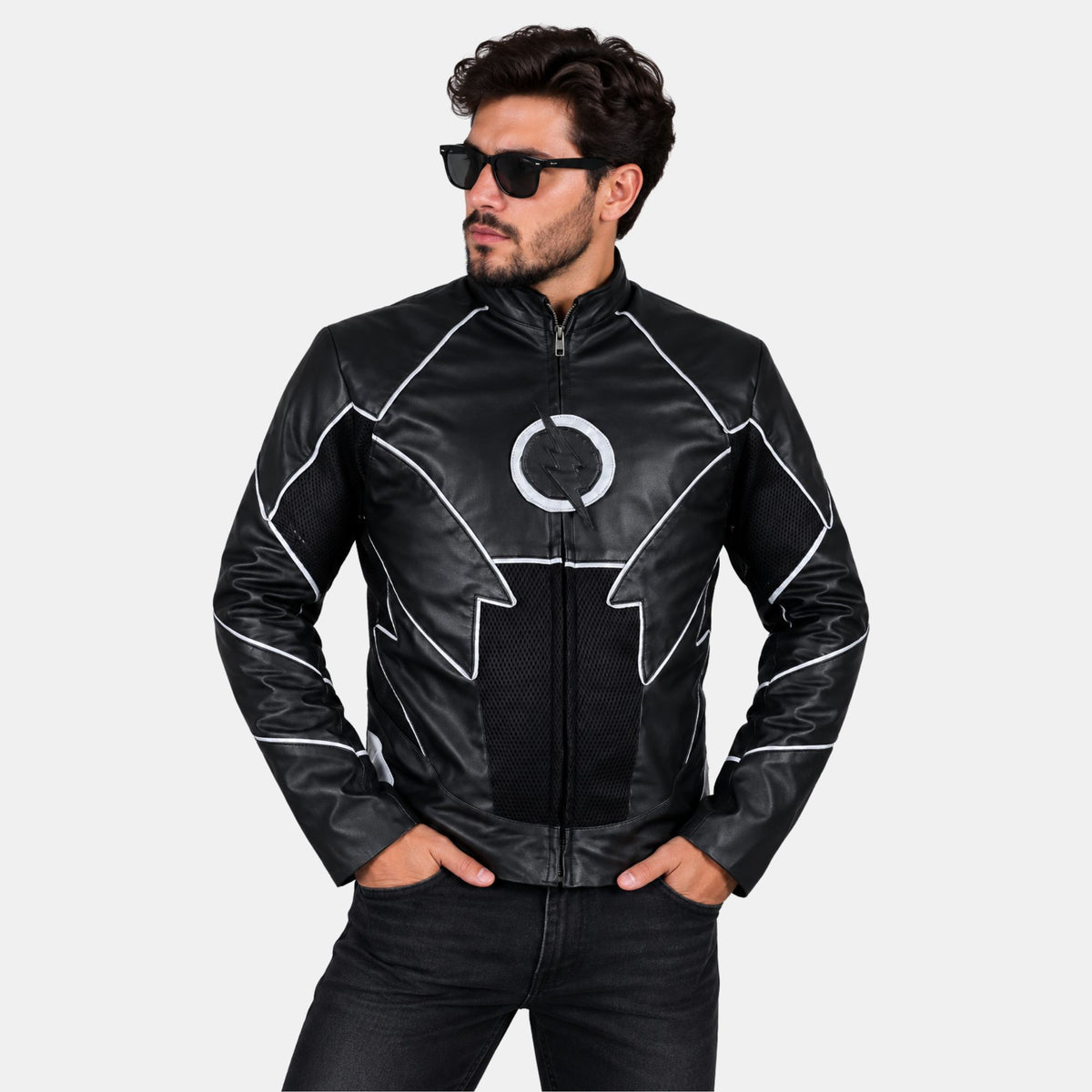 Leather Clan Men's The Flash Zoom Synthetic Leather Jacket