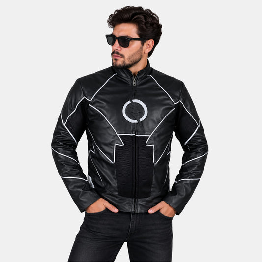 Leather Clan Men's The Flash Zoom Synthetic Leather Jacket