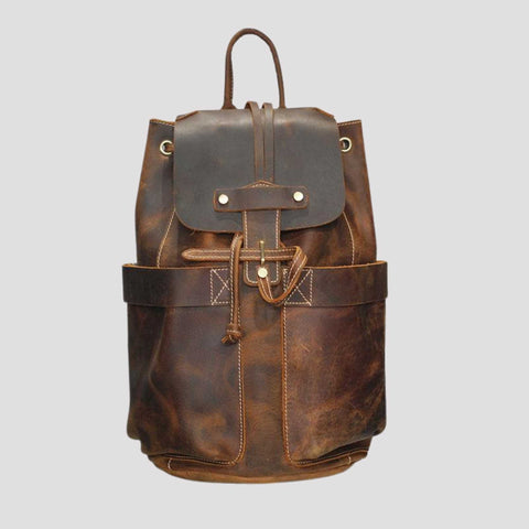 Laurel Vintage Leather Travel Rucksack