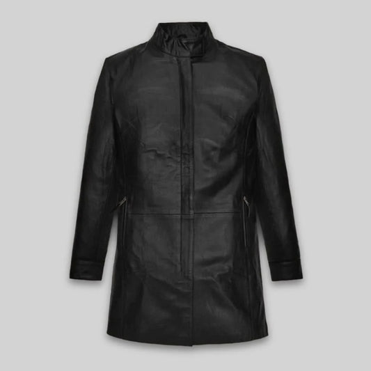 Kate Winslet Holy Smoke NewYork Premiere Leather Long Coat