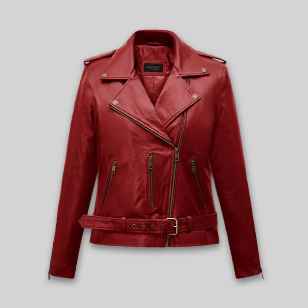 Emilia Clarke Last Christmas Leather Jacket