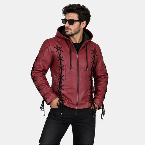 Leather Clan Men's Synthetic Leather Jacket (Fencing Jacket)