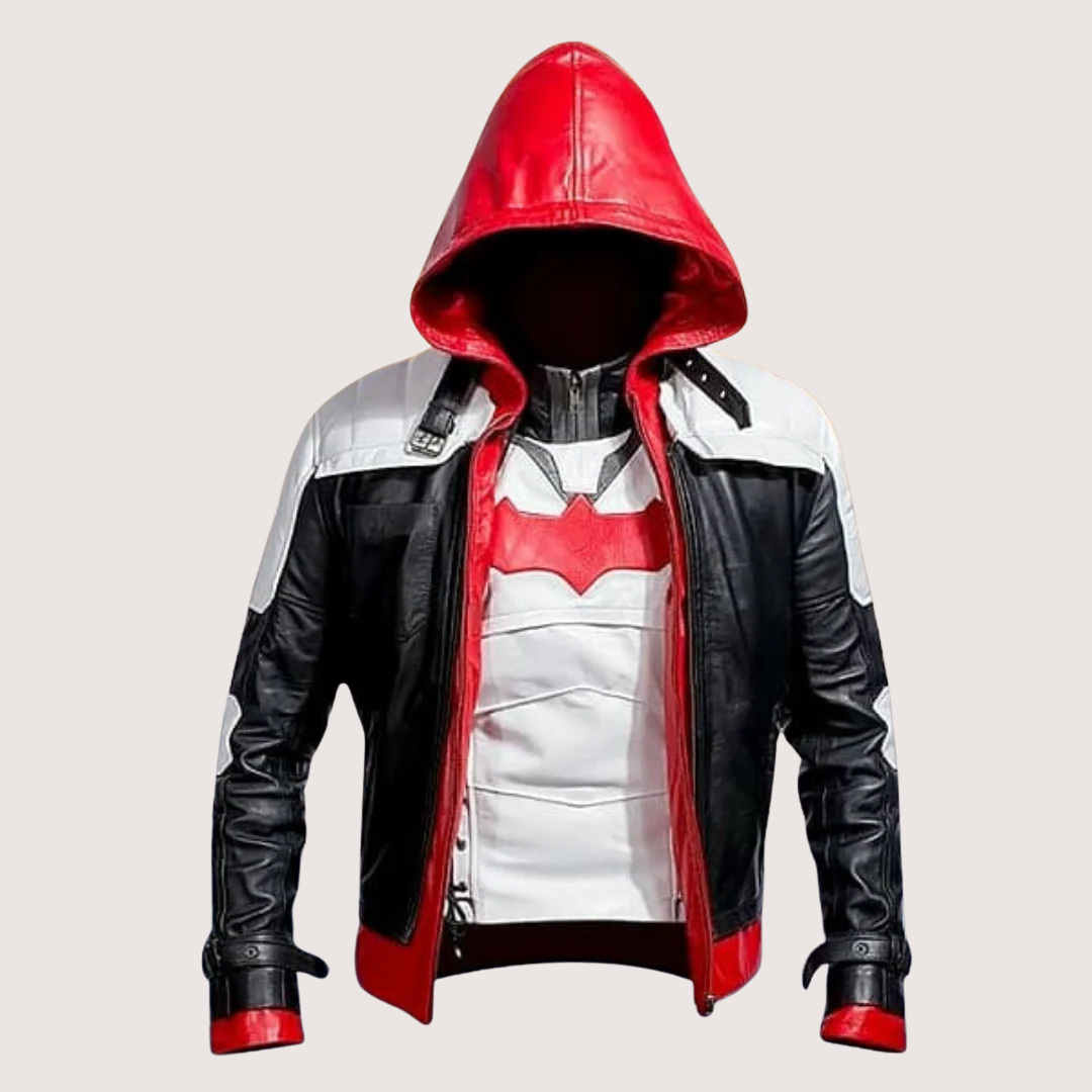 Leather Clan Batman Arkham Knight Red Hood Jason Todd Leather Jacket + Vest
