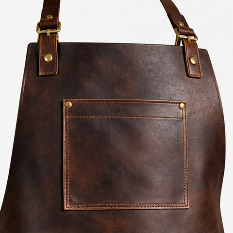 Master Butcher Dark Brown Full Grain Leather Apron
