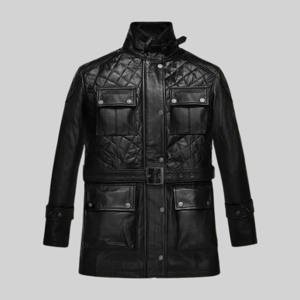 Victoria Beckham Leather Trench Coat