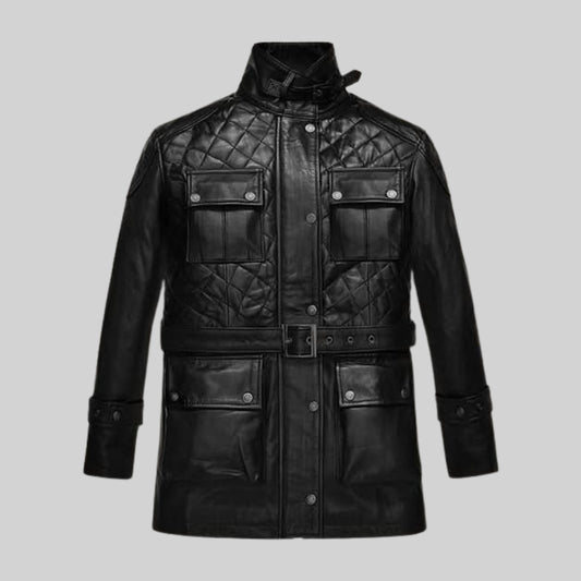 Victoria Beckham Leather Trench Coat