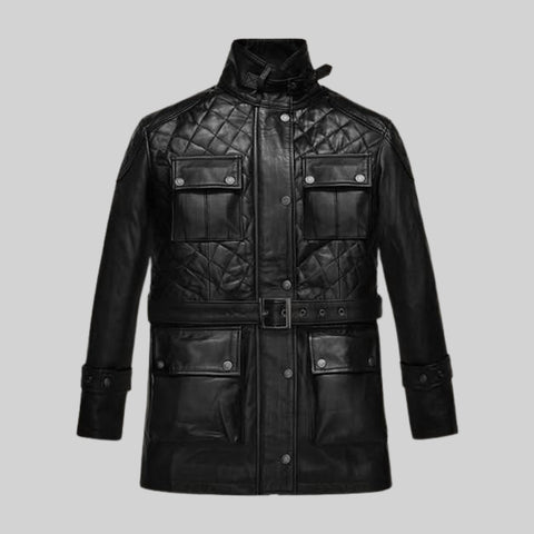 Victoria Beckham Leather Trench Coat