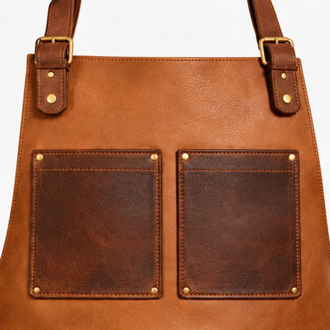 Oakridge Brown Leather Chef Apron
