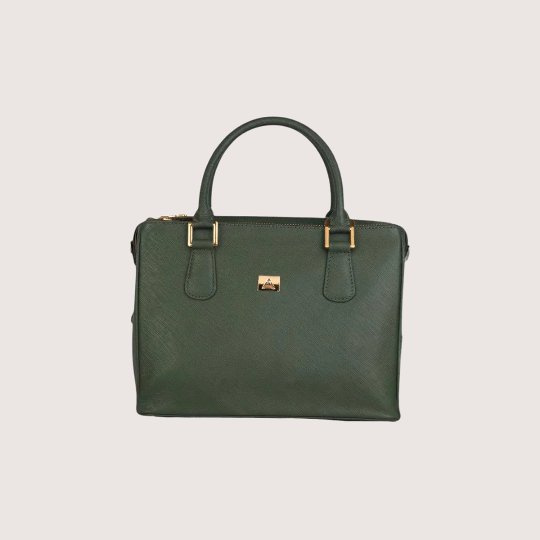 Sienna Luxe Green Leather Handbag