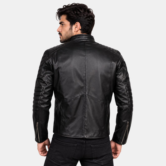 Leather Clan Men's Punisher Frank Castle Skull Synthetic Leather Jacket