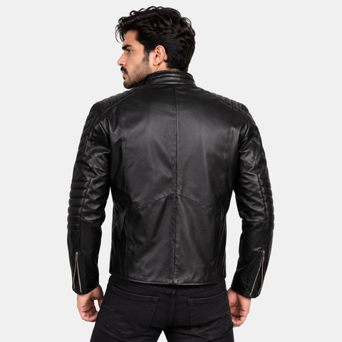 Leather Clan Men's Punisher Frank Castle Skull Synthetic Leather Jacket