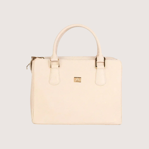 Sienna Luxe White Leather Handbag