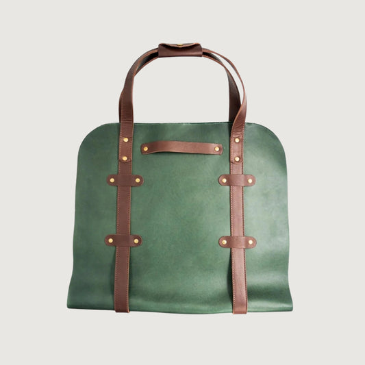 Full Grain Leather Wood Log Carrier