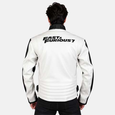 Leather Clan Men's Fast and Furious 7 Dominic Toretto Faux Leather Jacket (Fencing Jacket)